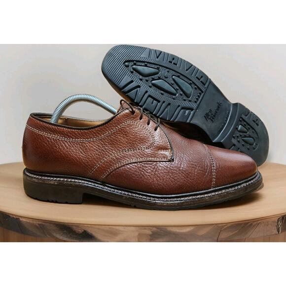 Allen Edmonds Becker Oxfords Dress Shoes Mens Size 9 D Brown Grain Leather 4822